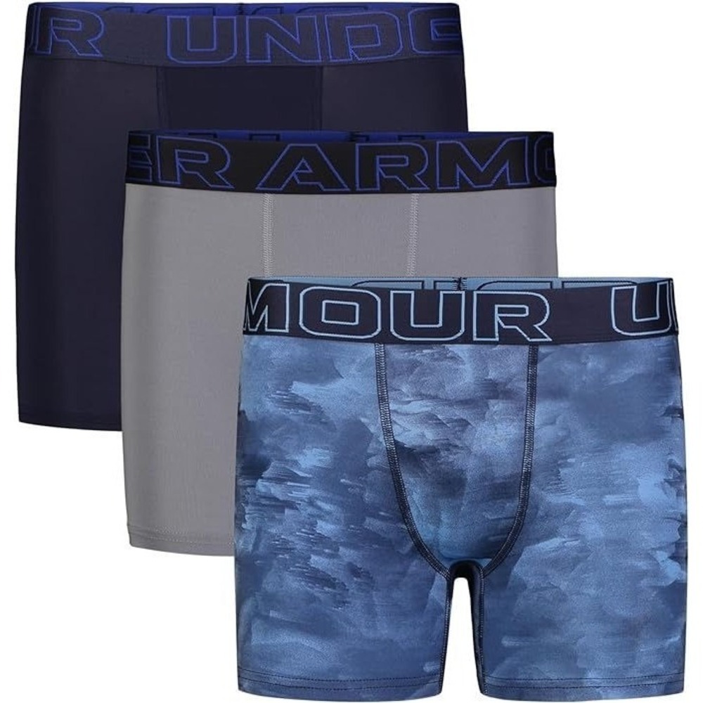 Under Armour Boy's‎ Youth Performance Tech Boxerjock Briefs - Midnight Navy - L